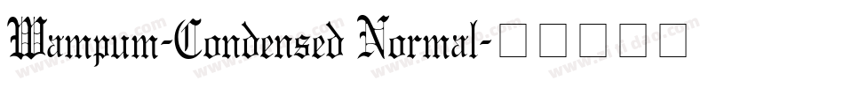 Wampum-Condensed Normal字体转换